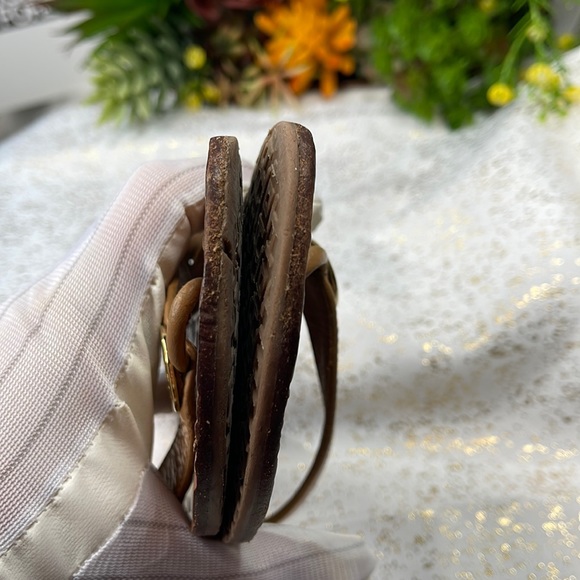 Tory Burch shoes Flip flops sandals Thora flats tan gold - Picture 8 of 14